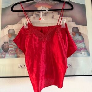 Elegant Red Women's Lingerie Set